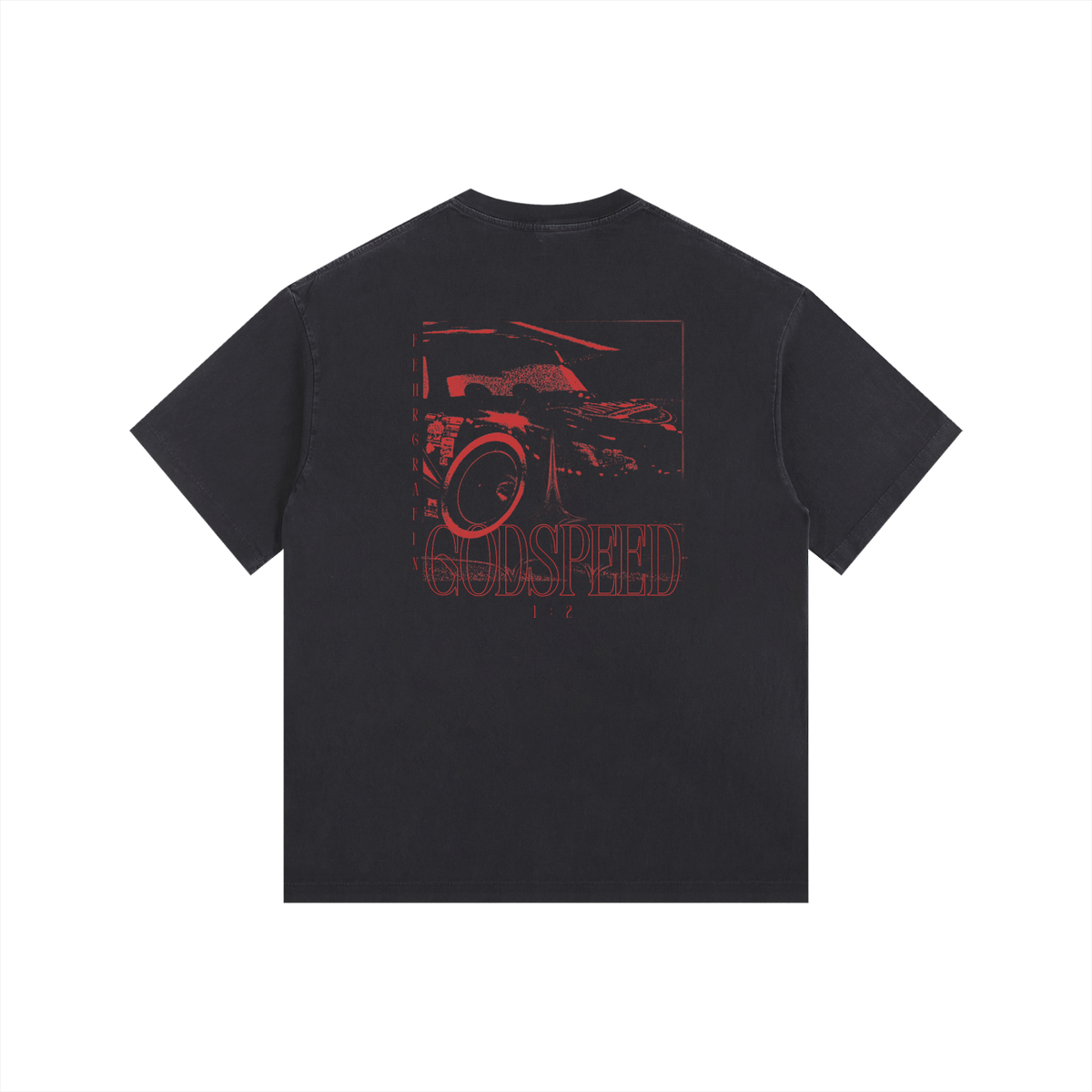 "GODSPEED" Vintage Washed Oversized Cotton T-Shirt