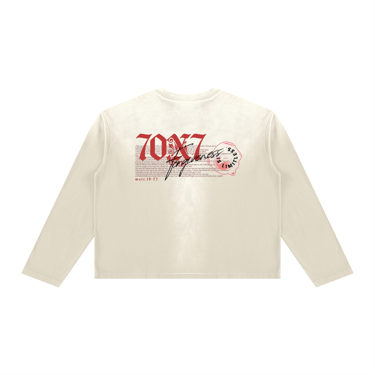 "70x7" Unisex Sunfade Boxy Long Sleeve T-Shirt