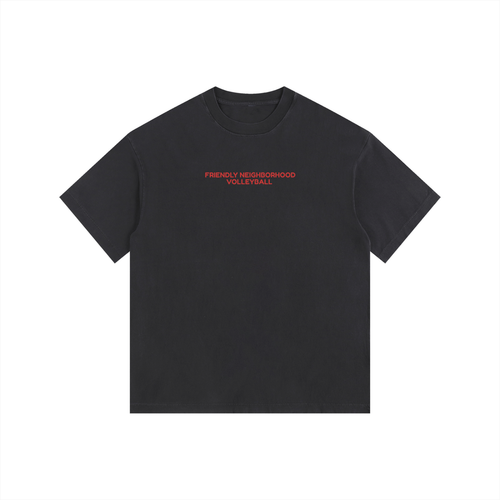"AFTER HOURS" Volleyball Vintage Washed Oversized Cotton T-Shirt