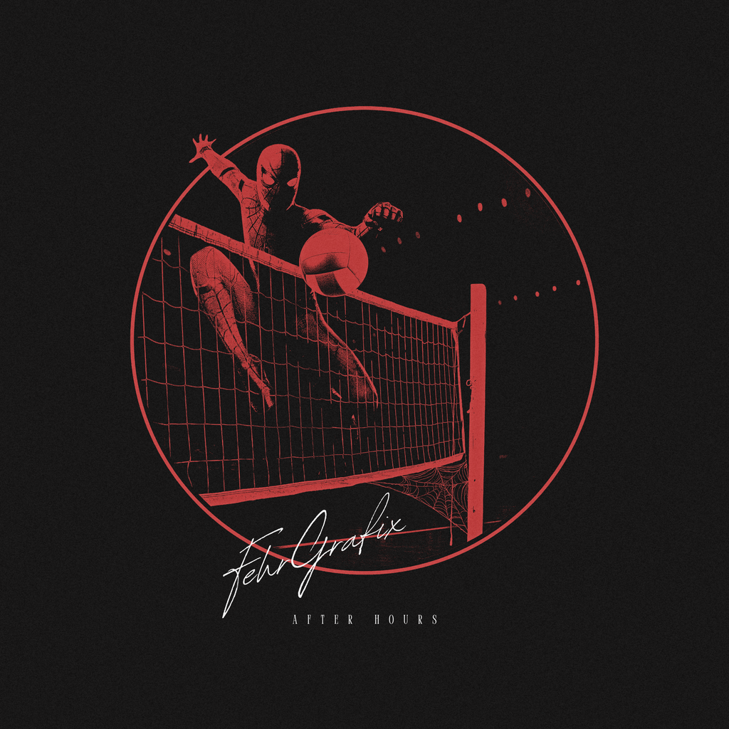 "AFTER HOURS" Volleyball Vintage Washed Oversized Cotton T-Shirt