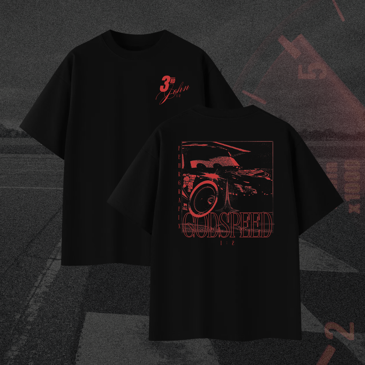 "GODSPEED" Vintage Washed Oversized Cotton T-Shirt